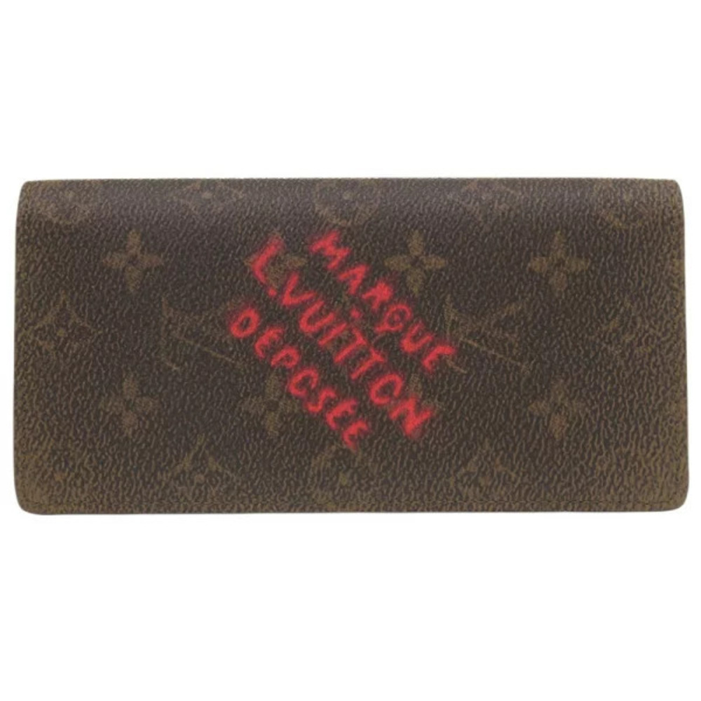 Louis Vuitton Monogram Portefeuille Brazza Long Wallet Bi fold Canvas MARRON LV